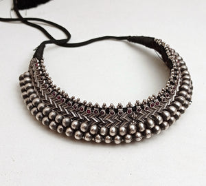 SILVER LAKSHMI COIN NECKALCE