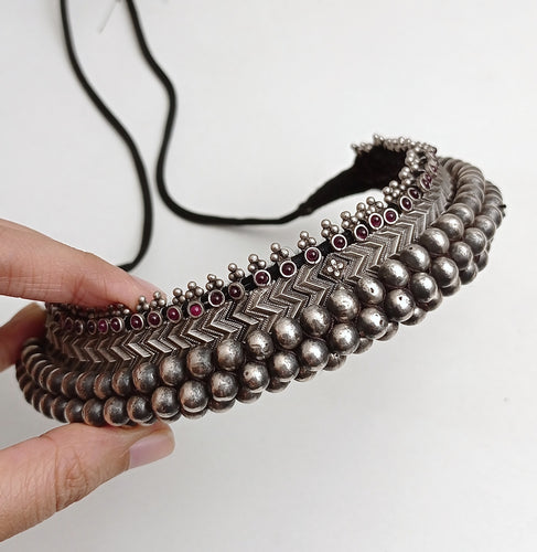 SILVER LAKSHMI COIN NECKALCE