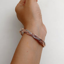 ROSE GOLD AND SILVER ENTWINED BRACELET