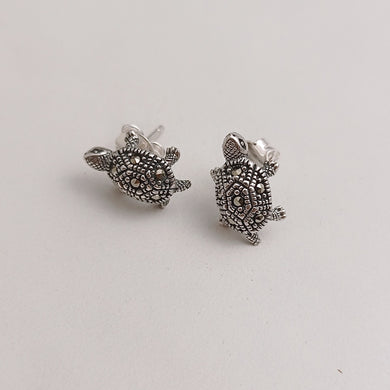 TURTLE MARCASITE STUDS