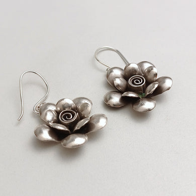 FLORAL SILVER EARRINGS