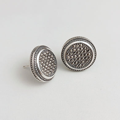 Marcasite button studs