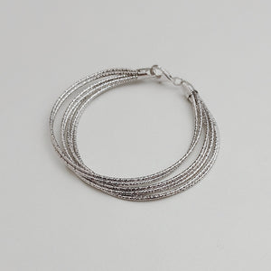 7 line silver bracelet