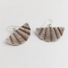 FAN SHAPE SILVER EARRINGS