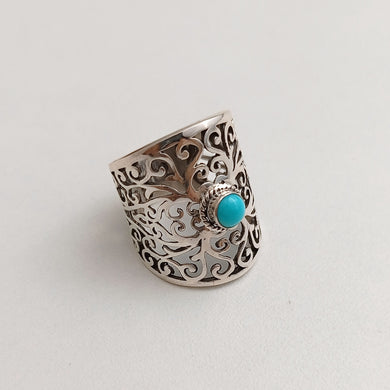 FINE FILIGREE TURQUOSE RING