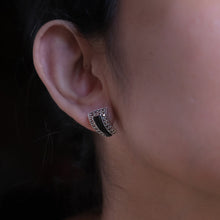 BLACK ONYX MARCASITE STUDS