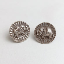 SILVER ELEPHANT STUDS