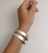 Contemporary silver bangle