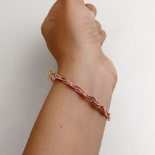 3 LINE ENTWINED ROSE GOLD BRACELET
