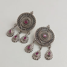 PINK STONE STUD WITH DANGLERS