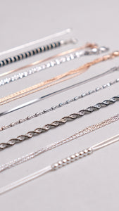 BOX SHAPED SILVER ANKLET
