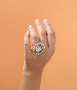 SILVER RING WITH GHUNGHROOS