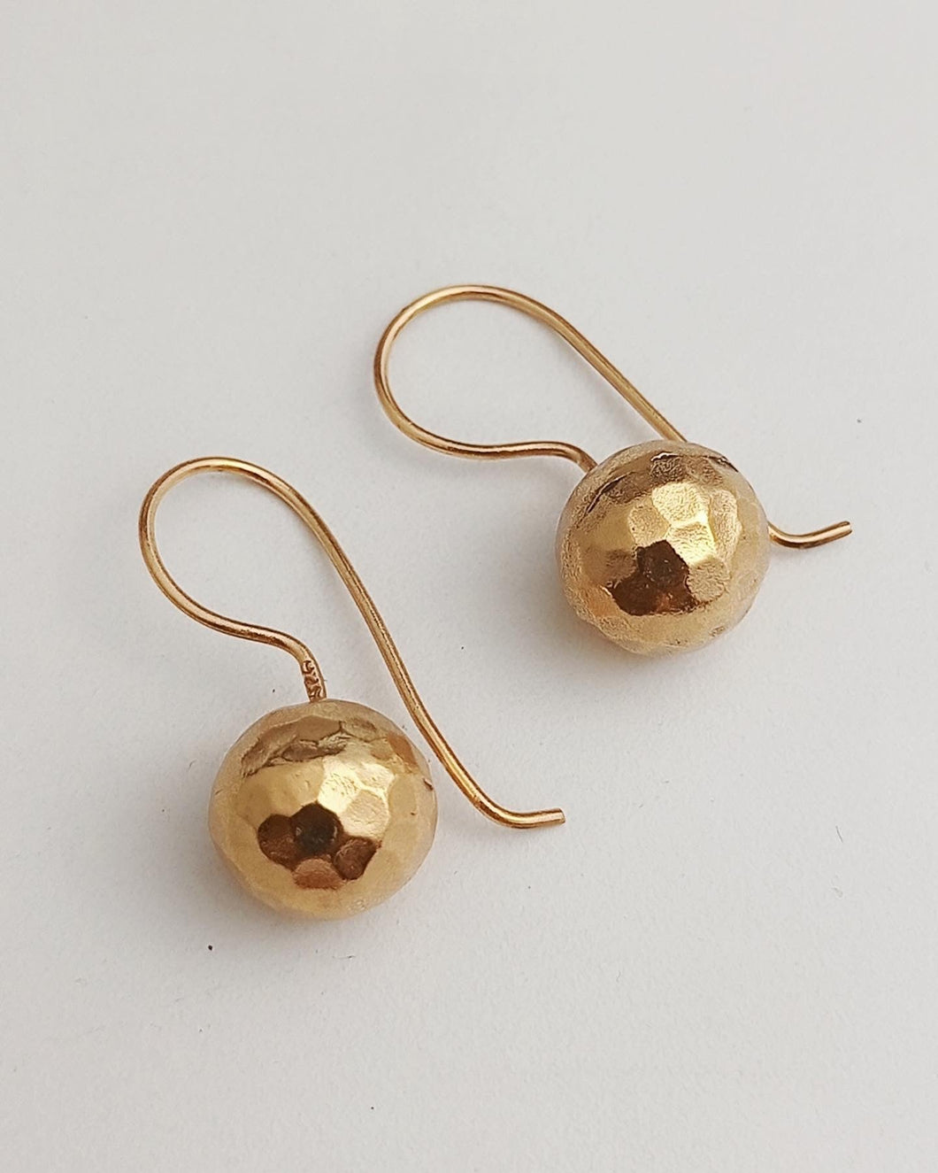 SILVER GOLD PLATED HAMMER EARRINGS