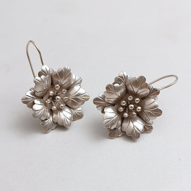 FLORAL SILVER EARRINGS